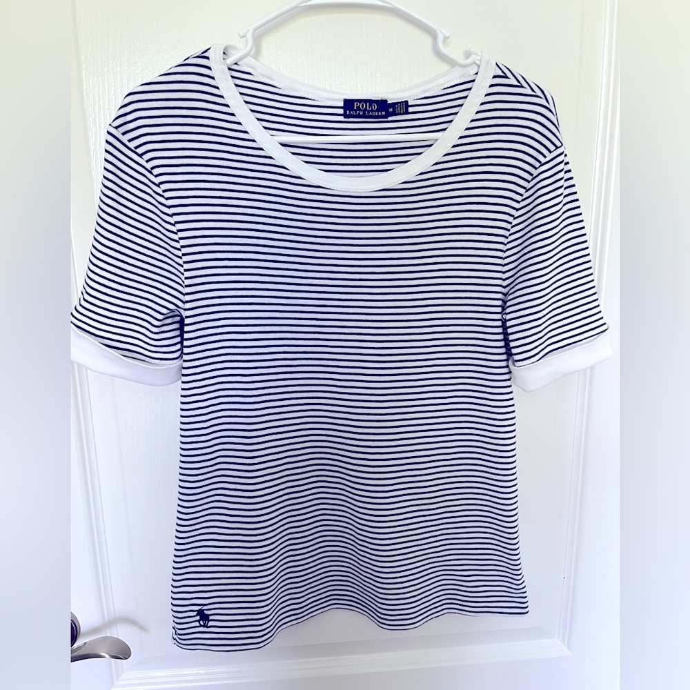 Polo Ralph Lauren Navy Striped Tee